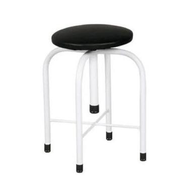 Imagem de Banco giratório assento estofado com ponteira - Potencial Metal