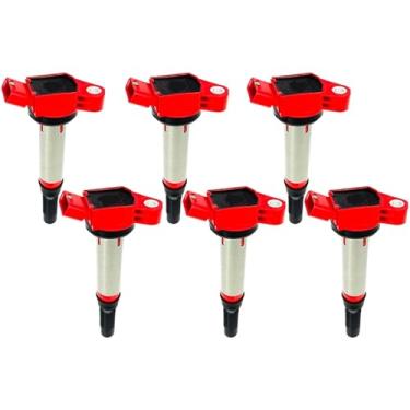 Imagem de 6 Bobinas de Ignição para Toyota Rav4, Camry, Avalon e Sienna com motor 2GR-FE e motor ES350 (códigos: 90919-A2002, 90919-02255, 90919-02251). Substituição das Bobinas de Ignição.