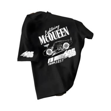 Imagem de Camiseta Casual Respirável Adulto Lightning McQueen 95 Racing Com Esta