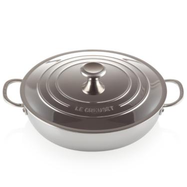 Imagem de CAÇAROLA LE CREUSET BUFFET SIGNATURE 3-PLY AÇO INOX 30CM 96600730000100