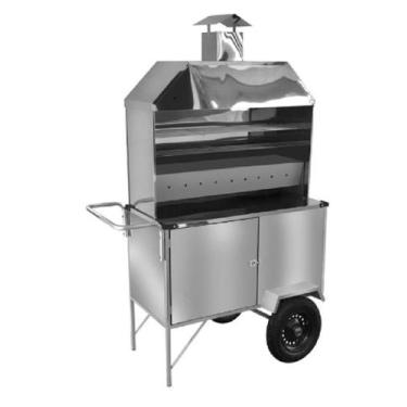Imagem de Carrinho Churrasco Inox Pneumáticas LE06P Cefaz