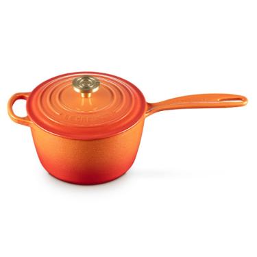 Imagem de PANELA LE CREUSET MOLHEIRA SIGNATURE 18CM FLAMME DORÉE 21181181834479