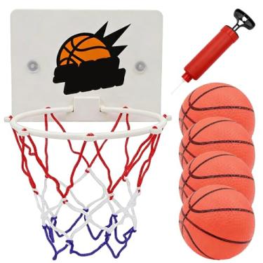 Imagem de Aro de Basquete para Interior,Brinquedos Pequenos com Bolas - Jogos de Basquete sem Furação | para Crianças Rapazes Raparigas Exercício Casa Sala de Aula Sala de Estar