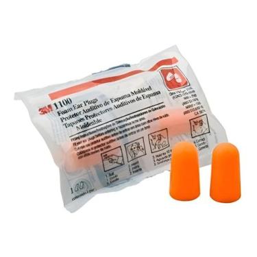 Imagem de Protetor Auricular Espuma Ouvidos Abafador 1100 3m 10 Pares Cor Laranj