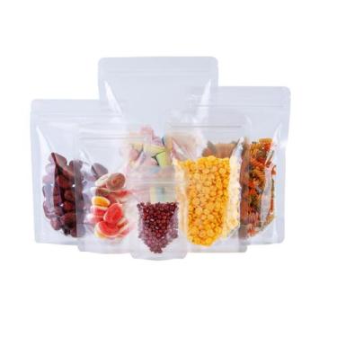 Imagem de Saco Stand Up Pouch Transparente Fecho Zip 14x23+4 50 Unidades - FS