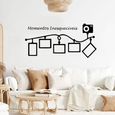 Imagem de adesivo de parede quarto sala quadros fotos decoração mural memórias -