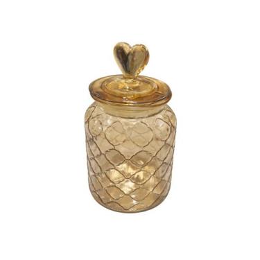 Imagem de Pote coraçao hermetico 900ml vidro 11cm x 11cm x 20cm - FLASHGOODS