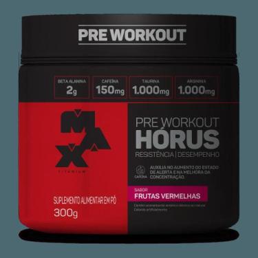 Imagem de Suplemento Alimentar Max Titanium Pré Workout Hórus Sabor Frutas Verme