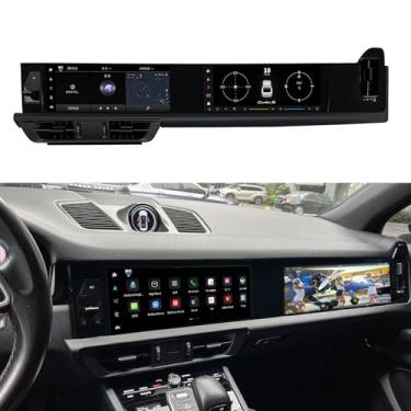Imagem de Estéreo automotivo com tela dupla de 8 + 256 GB para Porsche Cayenne 958 92A 5,125.7-2023,12.3 cm, unidade de cabeça de atualização de tela HD, reprodutor multimídia de navegação GPS, adequado para