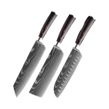 Imagem de Conjunto De Facas De Cozinha Em Aço Inoxidável 7Cr17Mov 1-9PCS Facas D