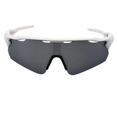 Imagem de Óculos De Sol Esportivo Ciclismo Proteção Kit Polarizado Original Baixa Pace Pedal Bike Beach Tennis Ftv Corrida UV400 Unissex - Modelo Race - Cacife Brand (Branco Prata Espelhado)