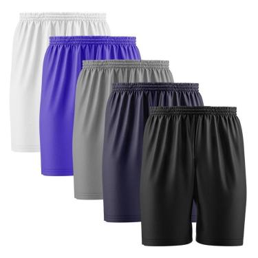 Imagem de Kit 5 Calção Short Futebol Basquete Vôlei Bermuda Dry Treino Academia-Masculino