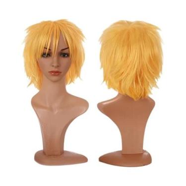 Imagem de Peruca Sintética Colorida BENIHAIR Curta Em Camadas Para Cosplay Mascu