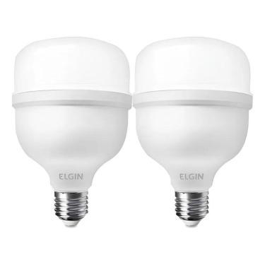 Imagem de Kit 2 Lâmpadas Super Bulbo Alta Potência Led 20W 6500K Elgin