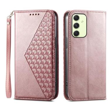 Imagem de Asuwish Capa de telefone para Samsung Galaxy A54 5G capa carteira com protetor de tela de vidro temperado flip alça de pulso suporte para cartão de crédito suporte robusto celular A545G A 54 54A 4G G5