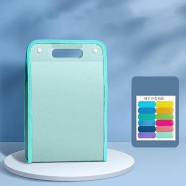 Imagem de Pasta Sanfonada A4 em Polipropileno com 12 Divisórias para Organização de Documentos, Arquivos e Provas, Ideal para Escritório, Escola ou Casa com Fechamento Seguro (VERDE)