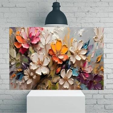 Imagem de Canivete de flores vintage rústico arte de parede em tela - pôster sem moldura de 20 x 30 cm - Ideia de presente para decoração de casa e escritório para sala de estar, quarto, cozinha e café