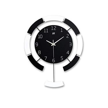 Imagem de Relógio de parede com design moderno nórdico simples para sala de estar, relógio de madeira criativo, decoração de arte doméstica, relógio de quartzo