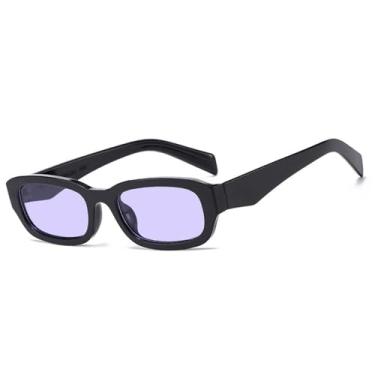 Imagem de Óculos de Sol UV400 - Armação Pequena em Tons de Gelatina, Estilo Punk, para Homens e Mulheres, para Esportes ao Ar Livre, Corrida e Ciclismo, Preto e Roxo