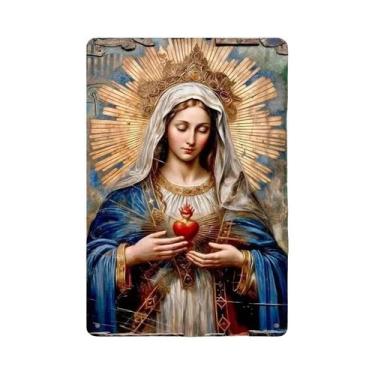 Imagem de Placa Decorativa De Metal Folha De Ouro Buda, Pintura Em Lata, Arte De