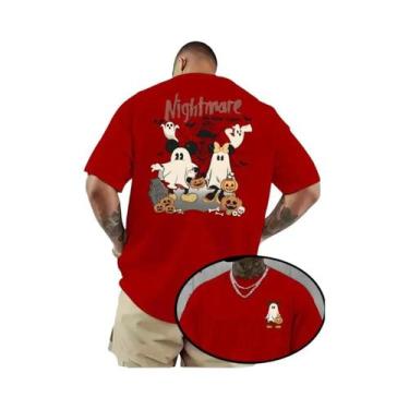 Imagem de Camiseta Masculina E Feminina Da Disney Halloween Mickey Mouse Com Est