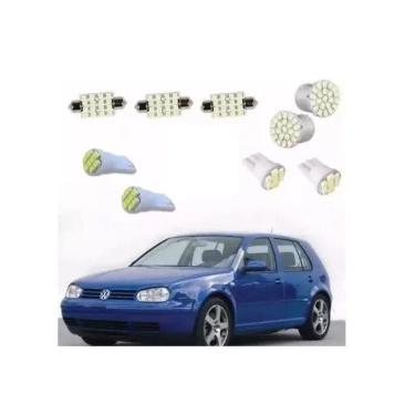 Imagem de Led Pingo E Torpedo Vw Golf Farolete Placa Teto Ré Kit