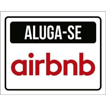 Imagem de Placa Sinalização - Aluga-Se Airbnb 36X46