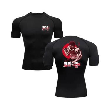 Imagem de Camiseta De Fitness Masculina Anime Baki Hanma Para Academia MMA Boxe 