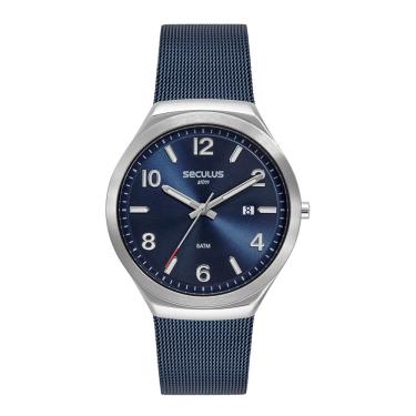 Imagem de Relógio Seculus Masculino Ref:77288gpsvoa3 Slim Mesh Bicolor