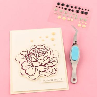 Imagem de Pinças para artesanato de aderência reversa; Pinças de ponta fina curvada/reta de aço inoxidável para artesanato DIY e pequenos enfeites