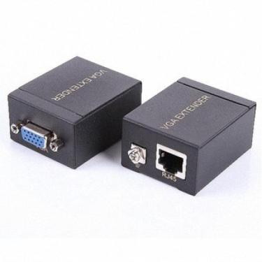 Imagem de ADAPTADOR EXTENSOR VGA VIDEO VIA CABO REDE RJ45 60M 1080P