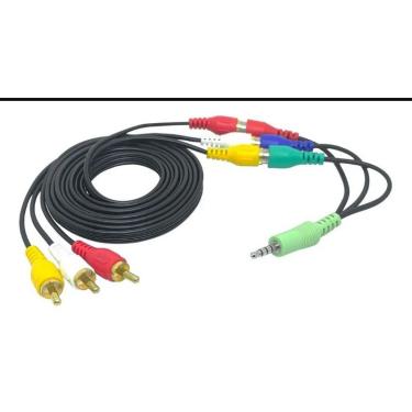 Imagem de Cabo P2 / P3 X Rca Av Audio Video Para Tv Antiga