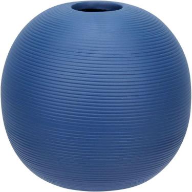 Imagem de Vaso Decorativo Enfeite Casa Aparador Home&co Cerâmica 11x12x12cm Azul