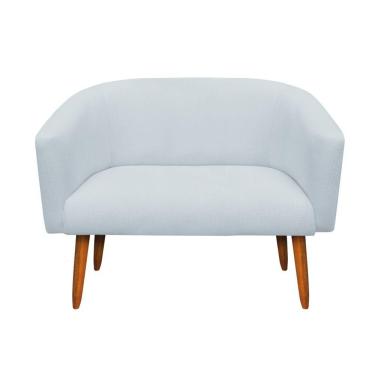 Imagem de Kit 1 Poltrona e 1 Namoradeira 2 Lugares Linho Cinza Claro