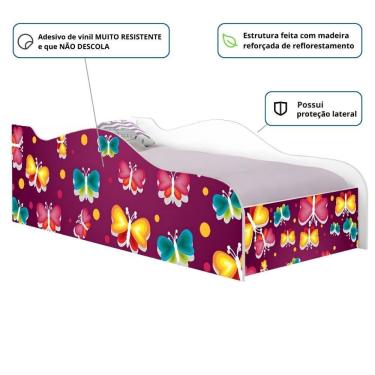Imagem de Cama Carro Solteiro Joy Borboleta Solteiro