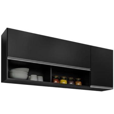 Imagem de Armario Aer 2Port BP Maya 150cm Eratto Moveis - Milani Store, Preto