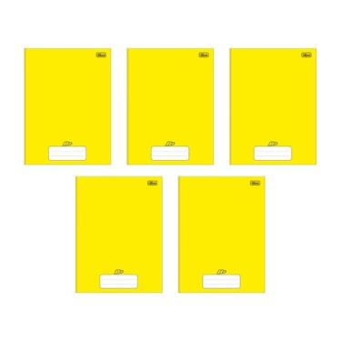 Imagem de Kit 5 Cadernos Universitário Brochura D+ Tilibra Amarelo com 96 Folhas