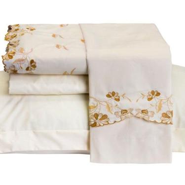 Imagem de Jogo de Cama Emozione Casal King Size 4 Peças Percal 200 Fios 100% Alg