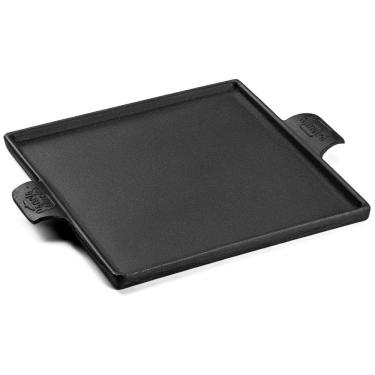 Imagem de Chapa petisco quadrada ferro 24x24x1,5cm alça ferro – Panela Mineira