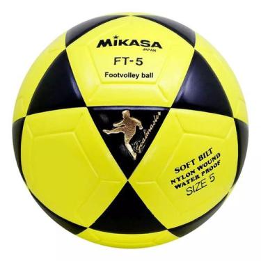 Imagem de Bola de futevôlei Mikasa Oficial FTV USA World League Amarelo e Preto