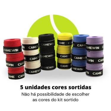 Imagem de Kit 5 Overgrip Para Raquete Beach Tennis Tênis Grips Cores Sortidas - 