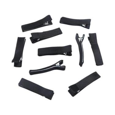 Imagem de Laços De Cabelo Kawaii Com Faixa Canelada 10 Peças 10x50mm Presilhas D