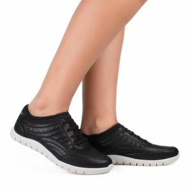 Imagem de Tenis Calce Fácil Feminino Casual Kolosh C3921 - Preto-Feminino