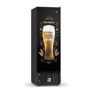 Imagem de Visa Cooler Cerveja 570 Litros Porta Sólida Adesivada Preto VCCE570PS 220V Refrimate
