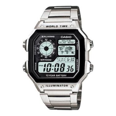 Imagem de Relógio Masculino Digital Casio Multifunção AE-1200WHD-1AVDF