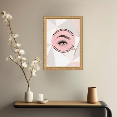 Imagem de Quadro Decorativo Design Sombrancelhas 45X34Cm - Com Vidro