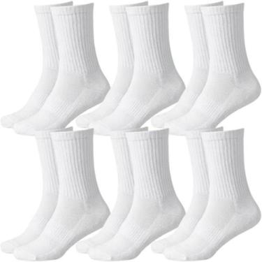 Imagem de Kit 6 Pares Meia Cano Médio Trifil Original Esportiva Atoalhada  Algod