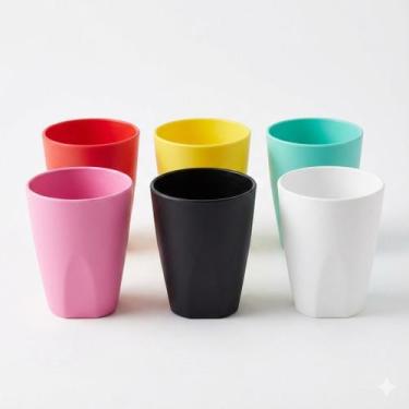 Imagem de Kit 10 Copos Plásticos Color 330ml Festas Churrascos Aniversários Crec