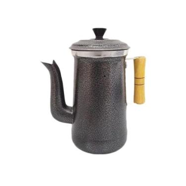 Imagem de Bule Craqueado Preto Para Café Chá de Alumínio Repuxado 1L - Continent