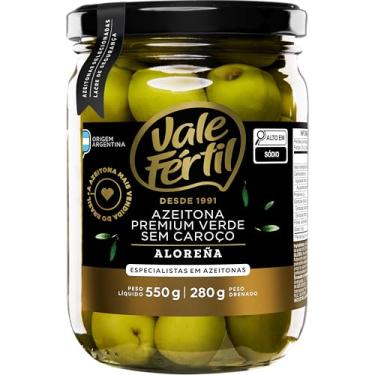 Imagem de Vale Fértil Azeitona Verde Em Conserva Manzanilla Sem Caroço Premium Vidro 280G Pequeno
